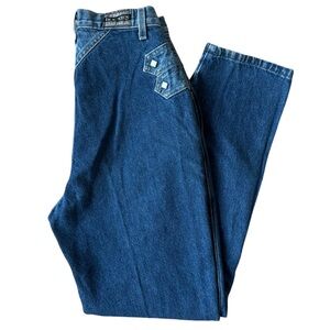 Vintage Rockies Rocky Mountain High Rise Western Bareback Jeans Women's Sz 26x31